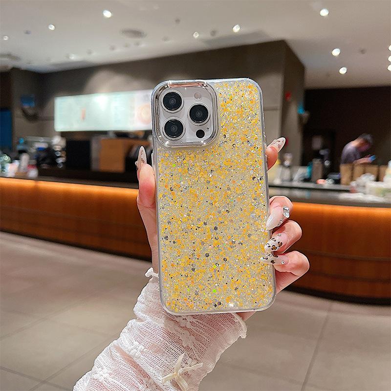 Funkelnde Glitzer Handyhülle für IPhone 17 Promax Silikon Damen Neues Modell für Apple 15 Plus, mit einem High-End-Gefühl 14