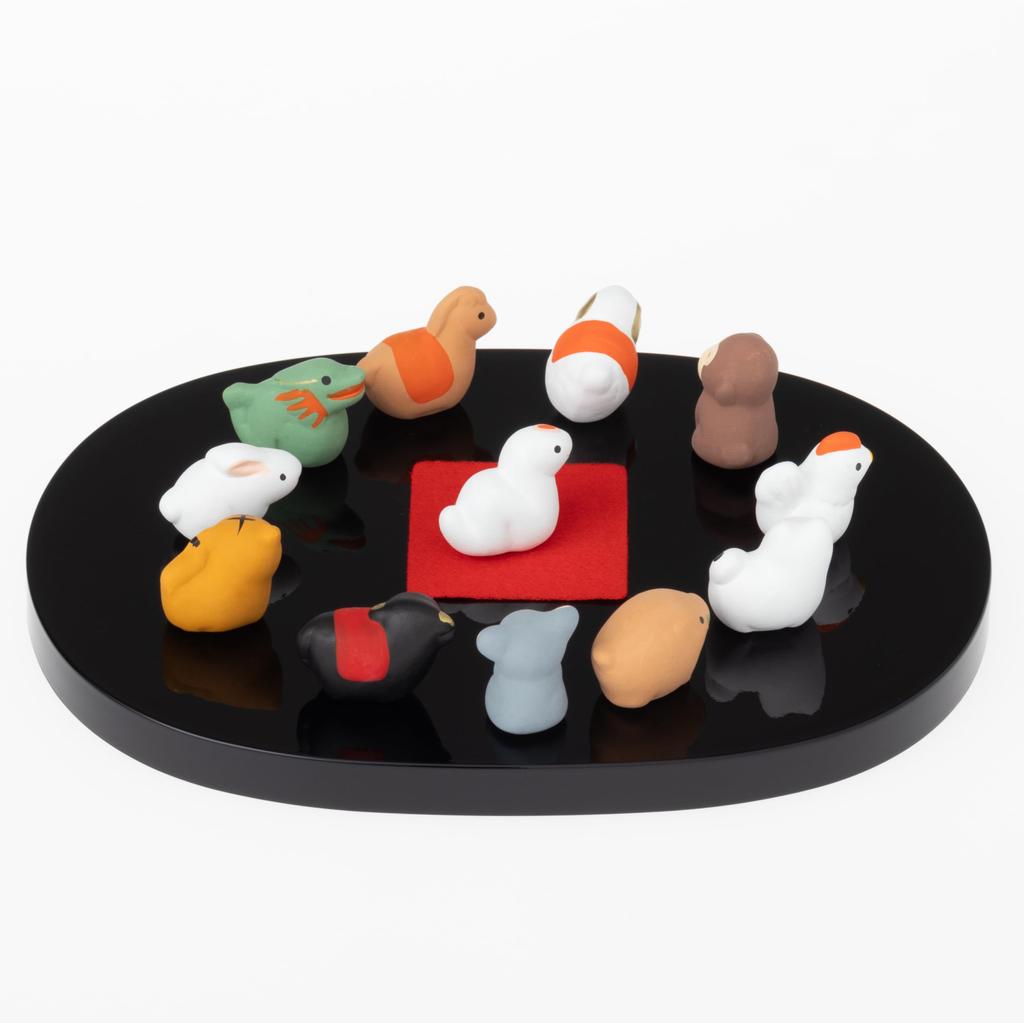 Seto Togei 2025 Zodiac Figurine, Compact, Snake, New Year's Decoration, Good Luck, Miniature Zodiac Ornament, Shoho Kiln 165