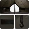 Tipi Tent Brown Grey 700 x 700 x 395 cm Polyester and Steel