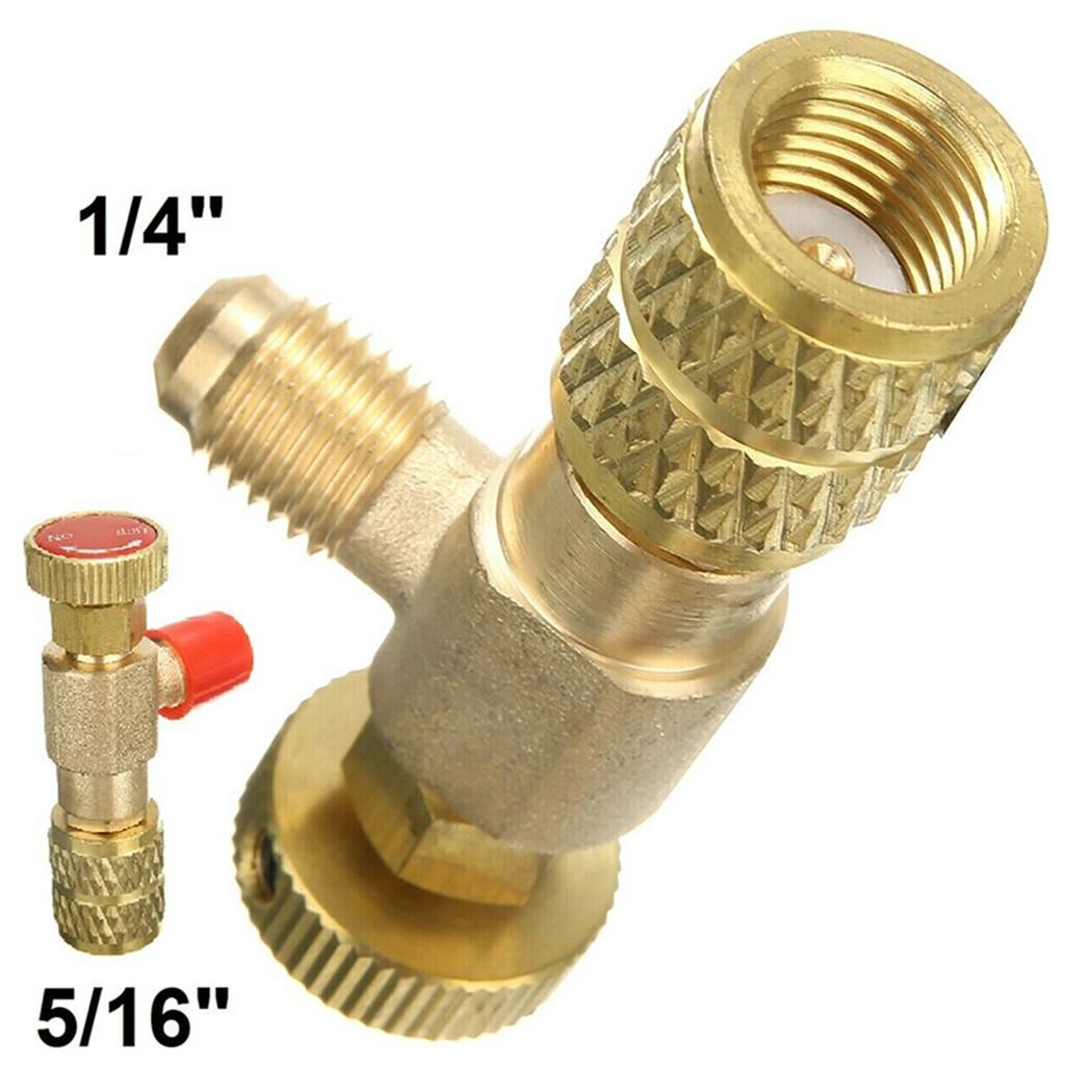 HS R410A R32 Refrigeration Tool Air Conditioning Safety Valve Adapter Fitting Refrigeration Charging Copper Adapter For R410A