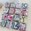 26 Letter Printed Headband 100x6cm Fashion Small Silk Scarf For Women New Design Brand Scarves Women's Bags Hair Tie Accessories