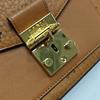[Pre-Owned] Millie Visetos Metallic Hardware Laurel Leaf Lock Monogram Smooth Envelope Crossbody Bag Coated Canvas Napa Leather Should - Good #1CQ40OW