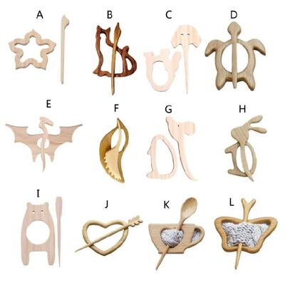 Fahion Design Pins Animal Wooden Brooch Pins Pattern Brooch Pin Birthday Gift