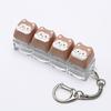 Mini Size Animals Printed Keycap Keychain Detachable Stress Relief Bag Pendant  Friends Gift
