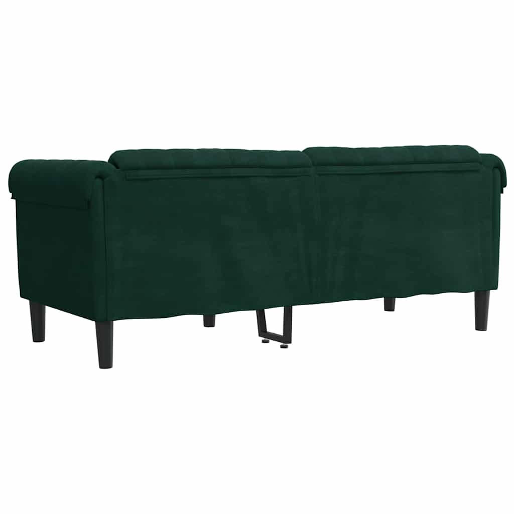 Sofa Dwuosobowa, Ciemnozielona, Aksamit