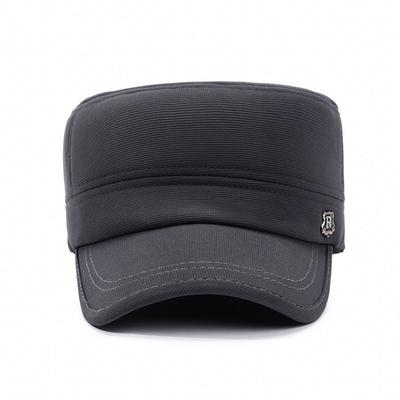 Winter Hat Men'S Middle-Aged And Elderly Ear Protection Flat Top Hat Seasonal Woolen Material Warm And Cold-Proof Cap Elderly Cotton Hat
