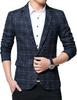 [MYMRIN] Men's Jacket, Autumn/Spring, Modern Stripe, Business Casual Suit Jacket, Elegant Patterned Lining, Lightweight Blazer (Black, 2XL)