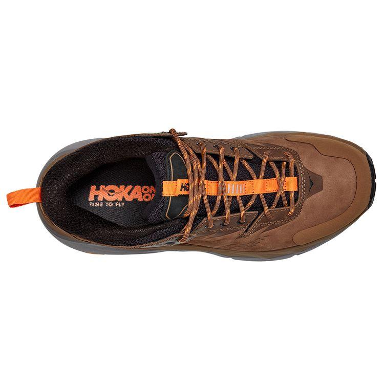 HOKA Kaha Low GORE-TEX Otter Persimmon Orange Men Sneakers Brown 1118586-OPOR