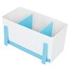 Separated Washable Kitchen Draining Rack Spoon Chopsticks Storage Box Holder Organizer (Blue)