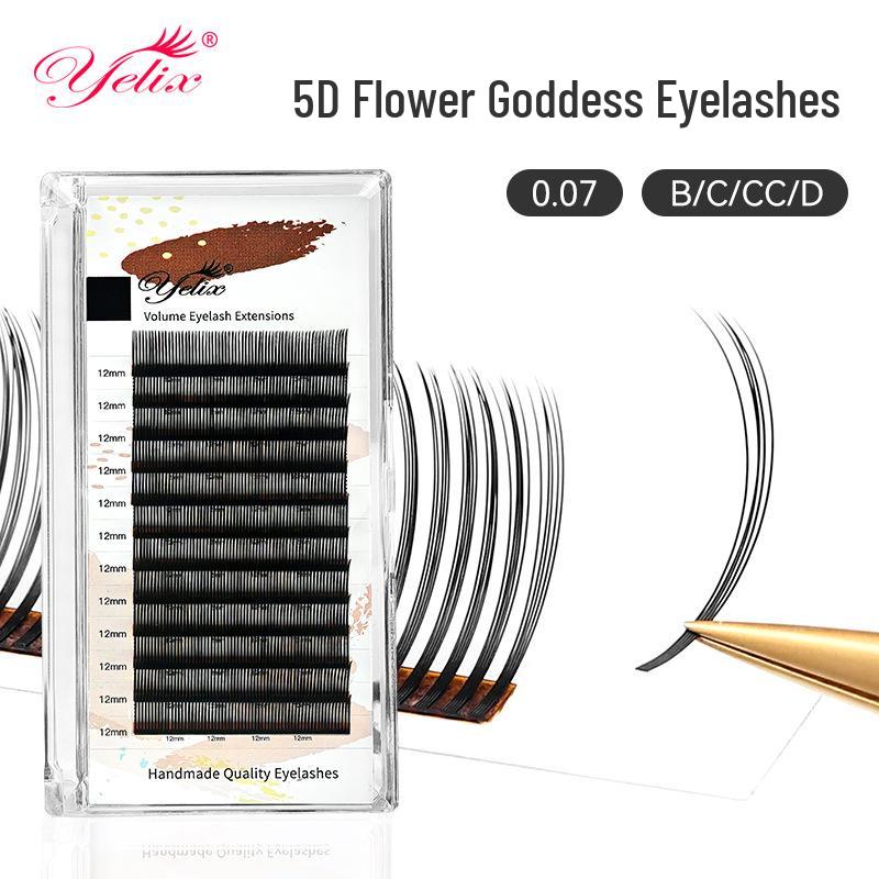 5D Glam Manga Style D-Curl Wimpernverlängerungen - Camellia Fairy Blooming Salon Special