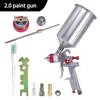 Professional HVLP Air Spray Gun Paint Sprayer 1000ML Gravity Feed Airbrush Kit For Car Furniture Painting - Red H827