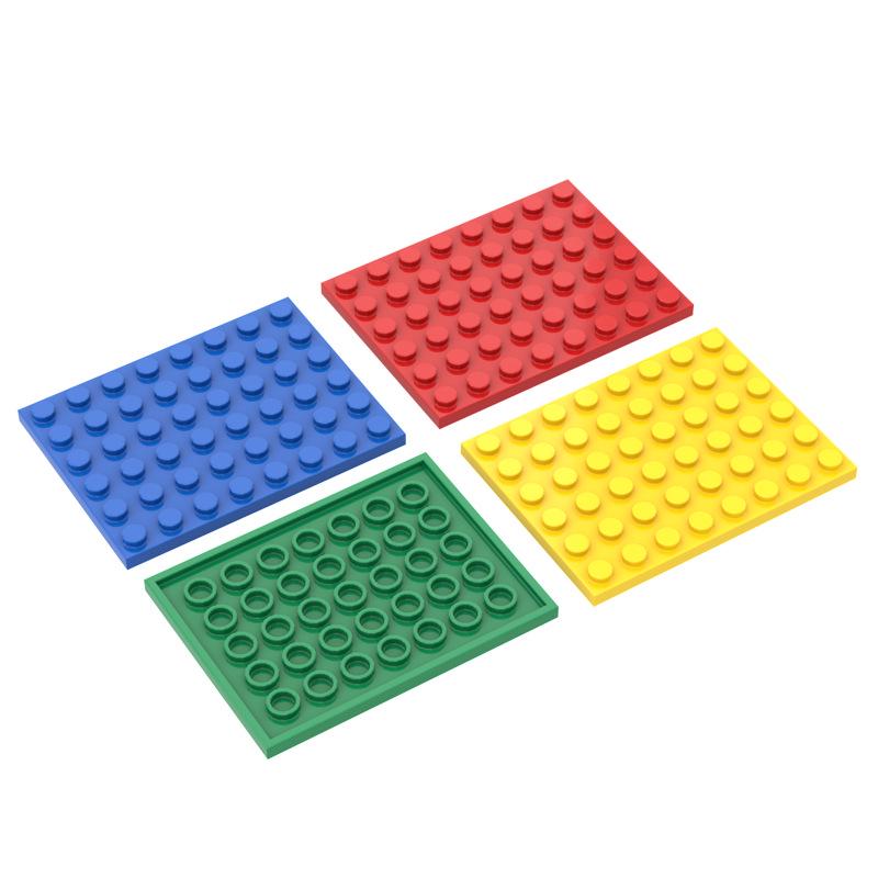 

Совместимая с MOC пластина с 6x8 отверстиями из мелких деталей, строительные блоки, развивающие игрушки 15 pieces яблочный зеленый