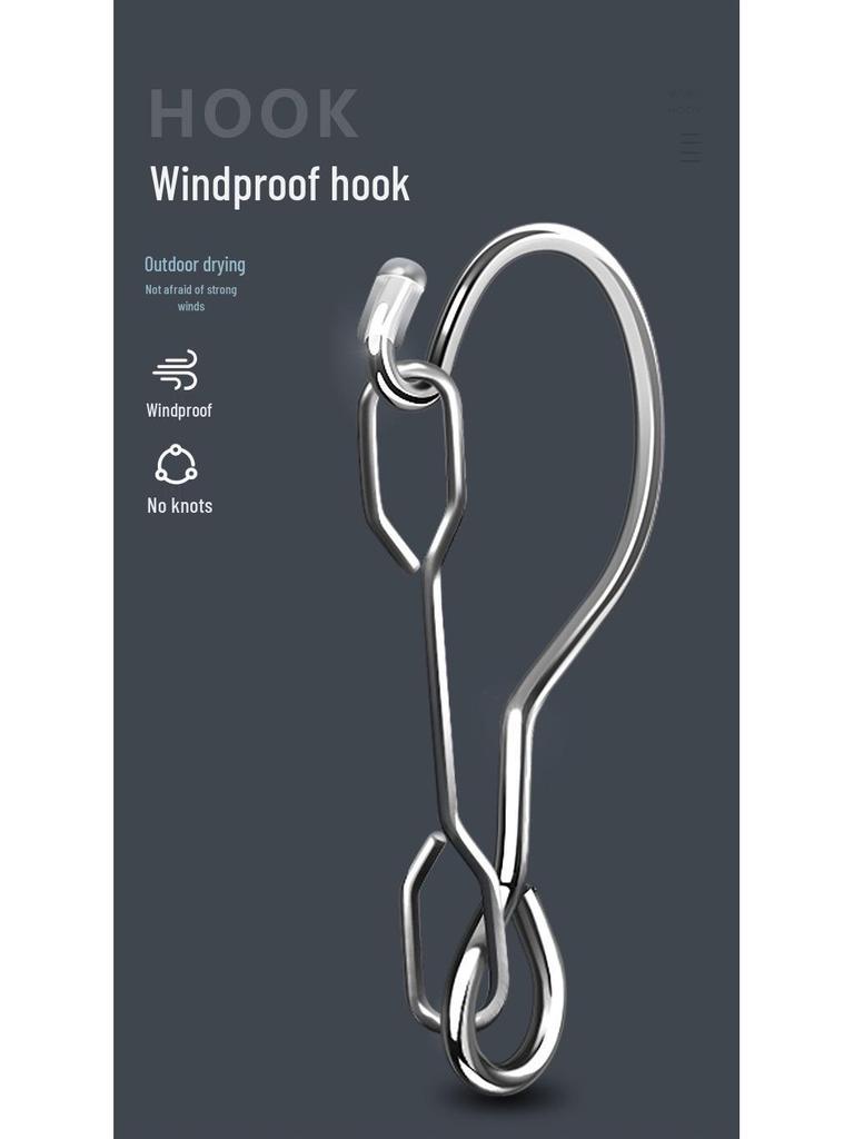 Flerlagrigt torkställ i rostfritt stål med vindtäta krokar för strumpor och underkläder