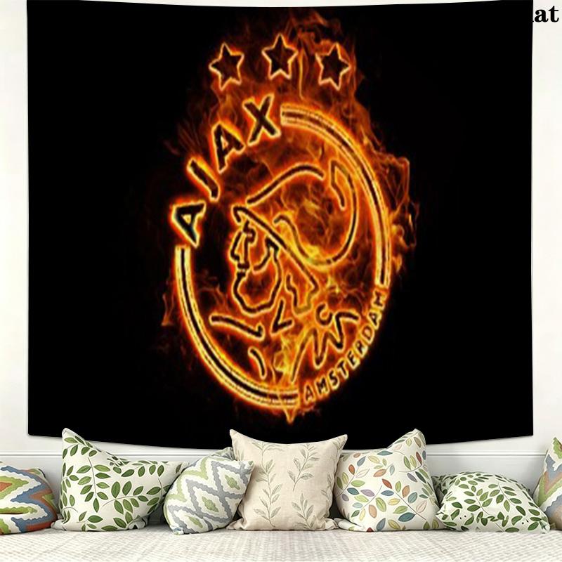 AFC Ajax Logo Wall Tapestry Aesthetic Wall Hanging Printed Fabric Blanket Decorative Tapestries for Bedroom Living Room Home Decor