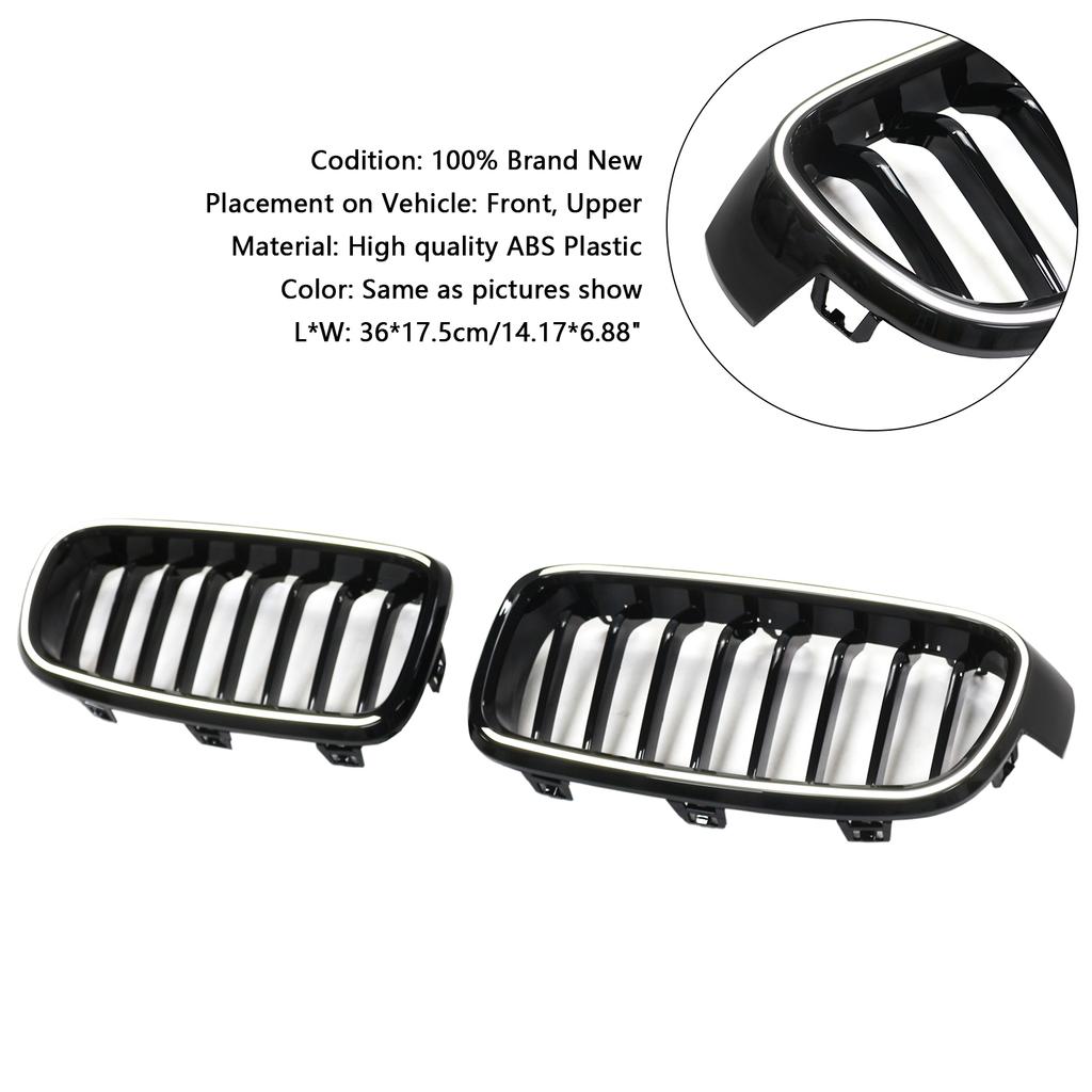 Glänzende Schwarze Frontniere Grill Passend für BMW 3er F30 F31 F35 2012-2019