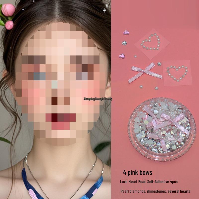 Children's Glitter Makeup Set: Eyeshadow, Face Stickers, Fairy Rhinestones for Dress-Up & Kindergarten Fun