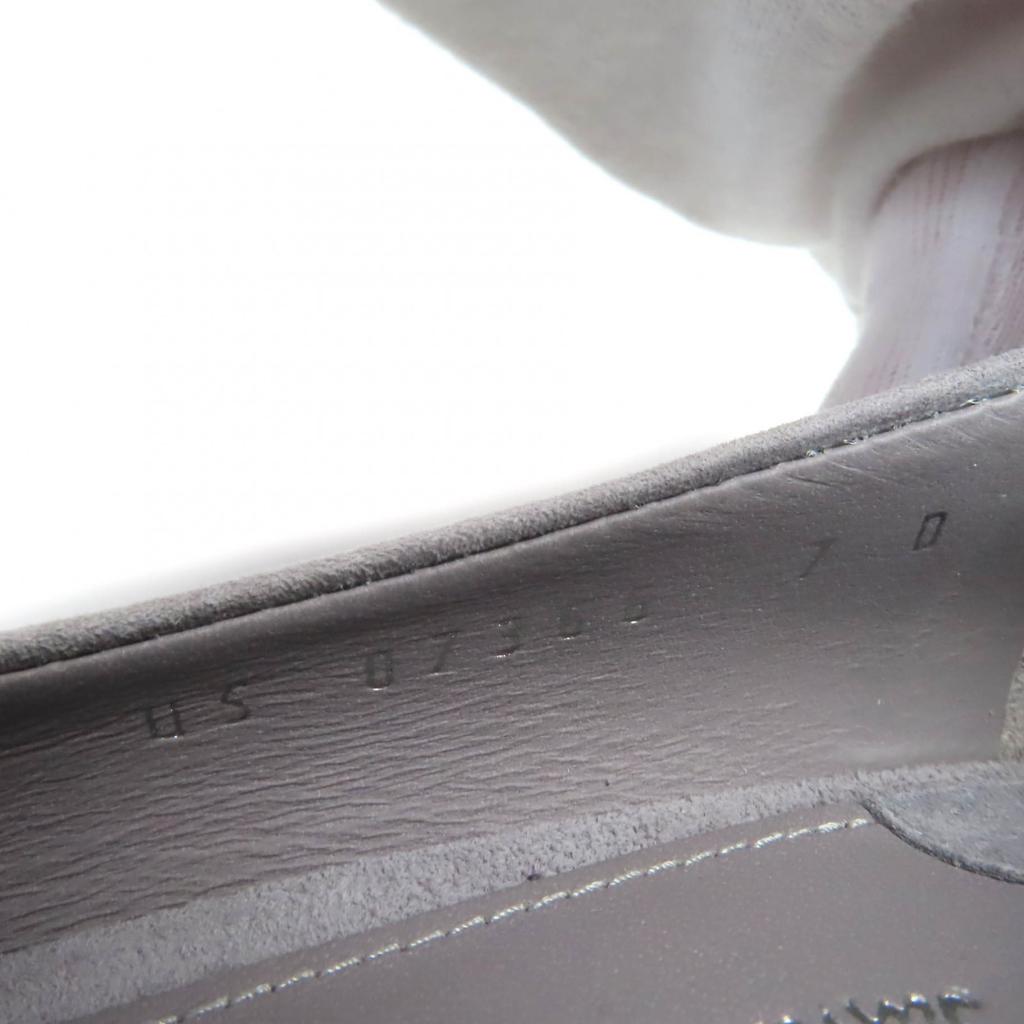 Salvatore Ferragamo Czółenka Okrągły nosek metaliczny obcas w kształcie kwiatu szary Kobiety 7 07366 Używane