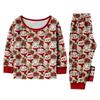 Set de pijama din flanelă cu imprimeu de Crăciun coordonat pentru familie, cu bluză cu mânecă lungă și pantaloni