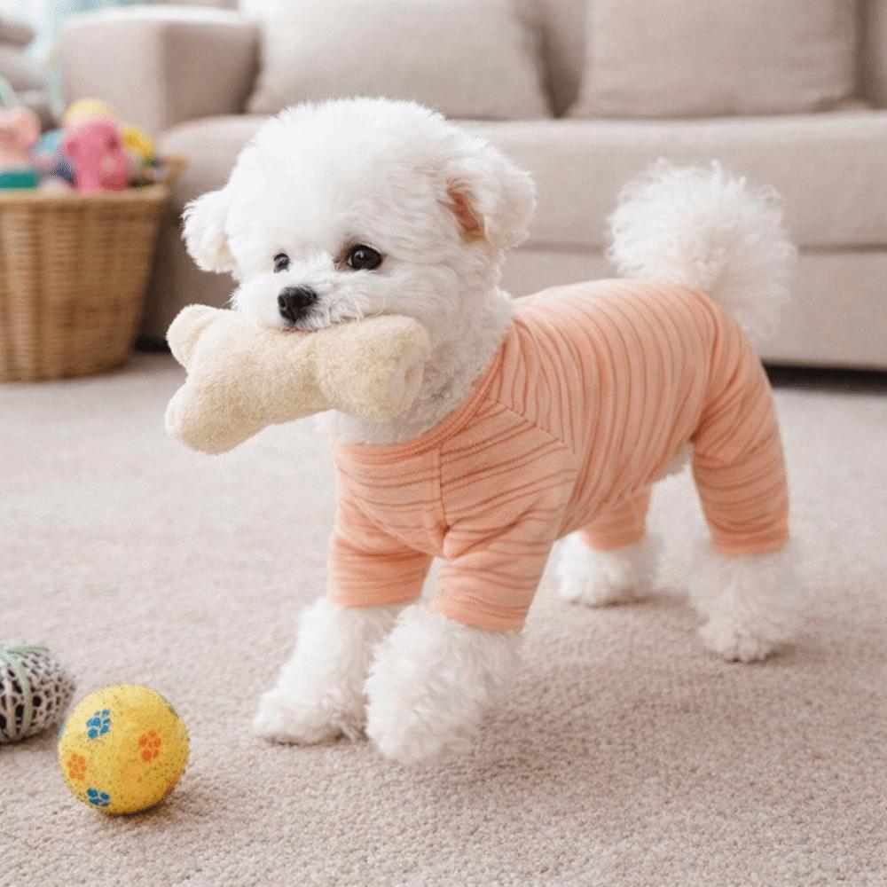 Comfortable Pet Bottoming Shirt Four-legged Dog Pajamas Dog Striped Jumpsuit  Belly Protective