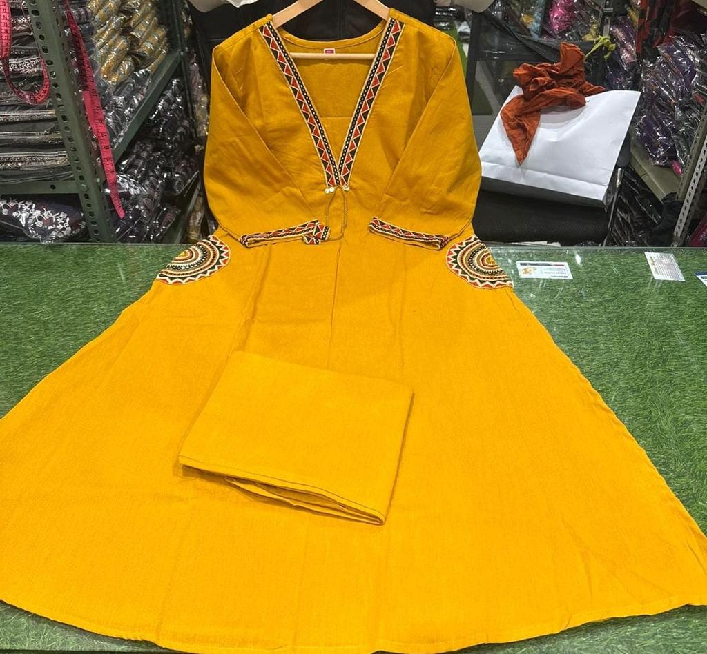 Indian Party Wear Top Tunic Kurta Pant Set Women Designer Cotton Ethnic Wear Kurti Dress