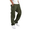 Herren Freizeithosen: Stilvolle, einfarbige Mehrzweck-Arbeitshosen im Streetwear-Stil mit Köperbindung und Used-Finish