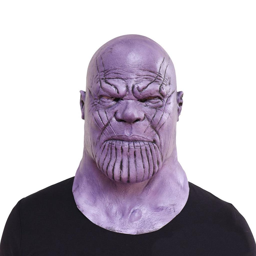 Hochwertige Avengers 4 Endgame Thanos Upgrades Cosplay Maske Latex Vollgesichtshelm für Enthusiasten