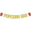 Glitter Popcorn Bar Banner Popcorn Theme Birthday Party Decorations Funny Popcorn Garland For Wedding/Bridal Shower/Anniversary Party Decor Sign Gold