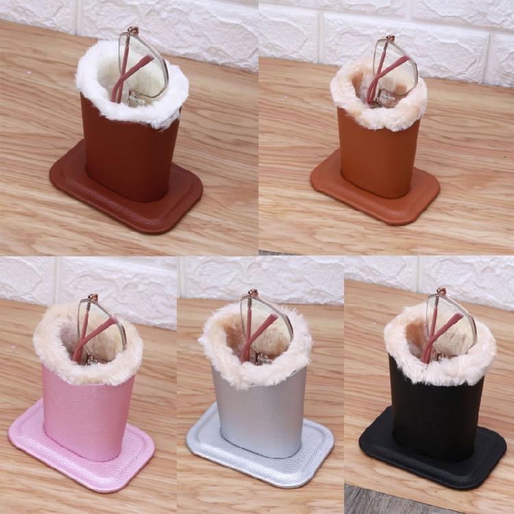 Glasses Stand for Case Plush Lined Double Eyeglasses Holder Protective Glass Hol