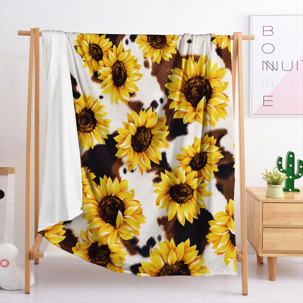 Blanket Flannel Blanket Sunflower Rugby 3D Digital Printing Blanket Blanket