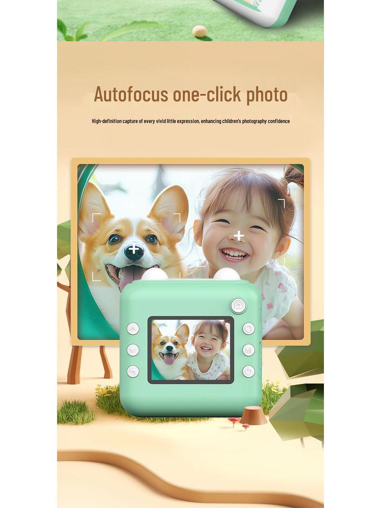 High-Definition Instant Mini Camera for Kids with Thermal Printing