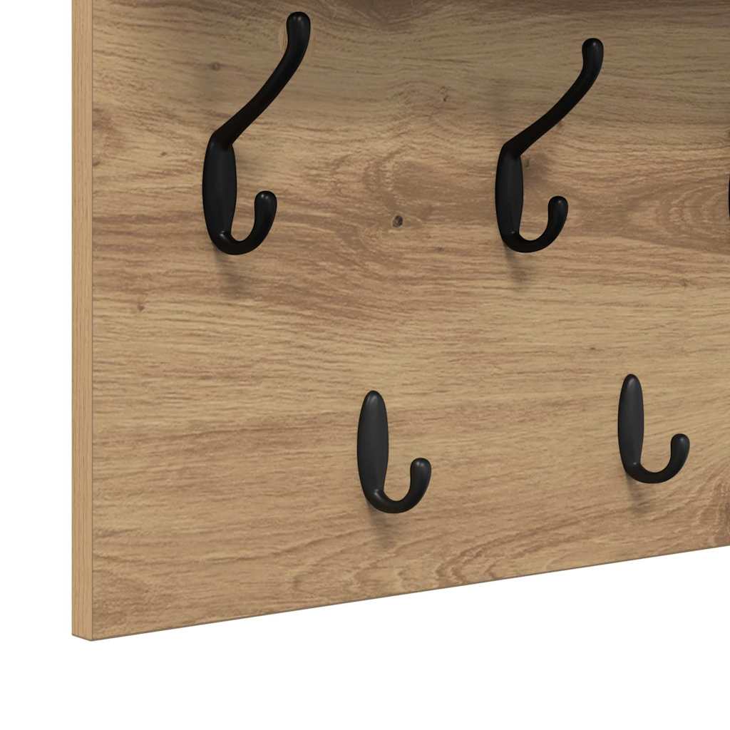 Wall Mounted Nightstand Artisan Oak 60 x 40 x 12 cm