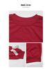 Women's Red Christmas Bow Sweatshirt: Sweet Style, Round Neck, Autumn/Winter