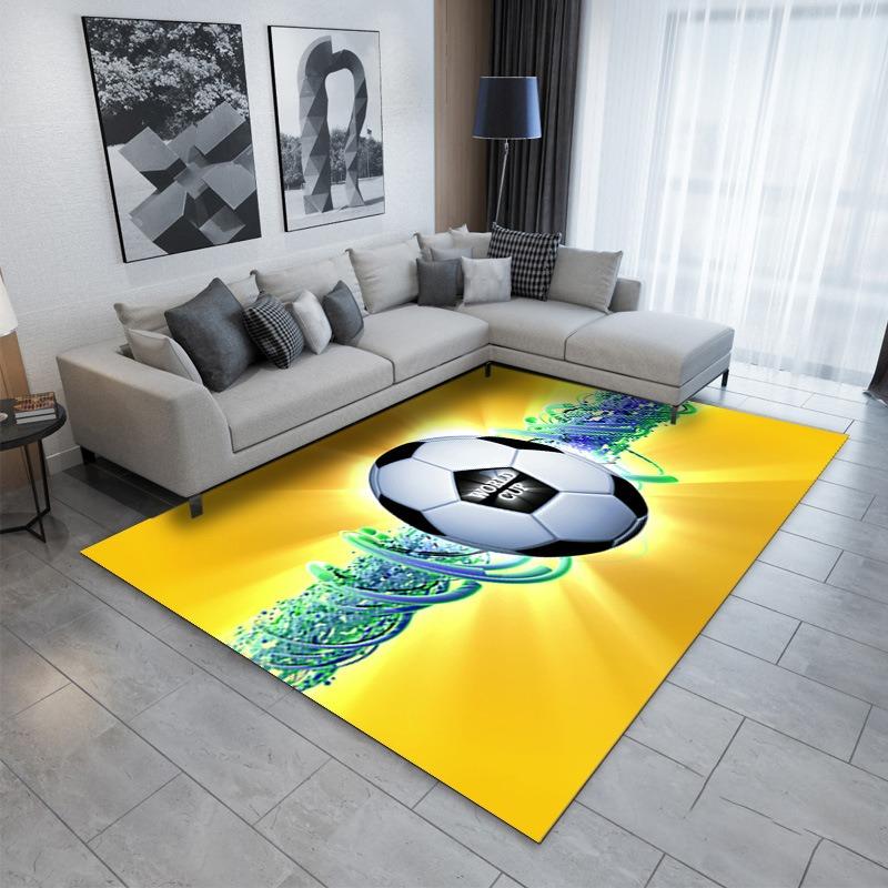 3D Football Large Carpet Rug for Home Living Room Bedroom Sofa Doormat Decor Children Play Area Rug Carpet Non-slip Floor Mat