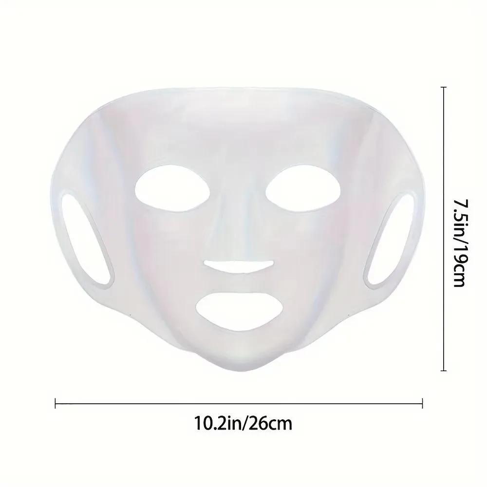 Nuova mascherina in silicone per prevenire l'evaporazione dell'essenza della mascherina, accelerare l'assorbimento, mascherina idratante riutilizzabile rosa/bianco