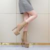 Bottes sexy style européen à talons hauts de 20 cm pour spectacle sur scène et pole dance