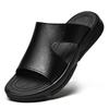 Men's Plus Size Cowhide Flip-Flops - Lightweight, Thick Sole, Summer Beach Sandals