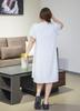 Summer 2026 Plus Size Women's French Home Wear Nightgown with Cool Touch and Chest Pads