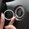 1PC Automobiles Start Switch Button Decoration Circle With Diamond Rhinestone Ring Button Sticker Car Interior Accessories