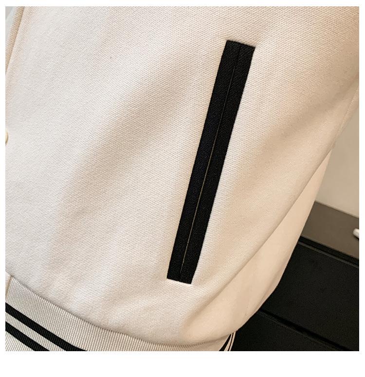 2024 Unisex Retro Baseball Jacket with White Stripes