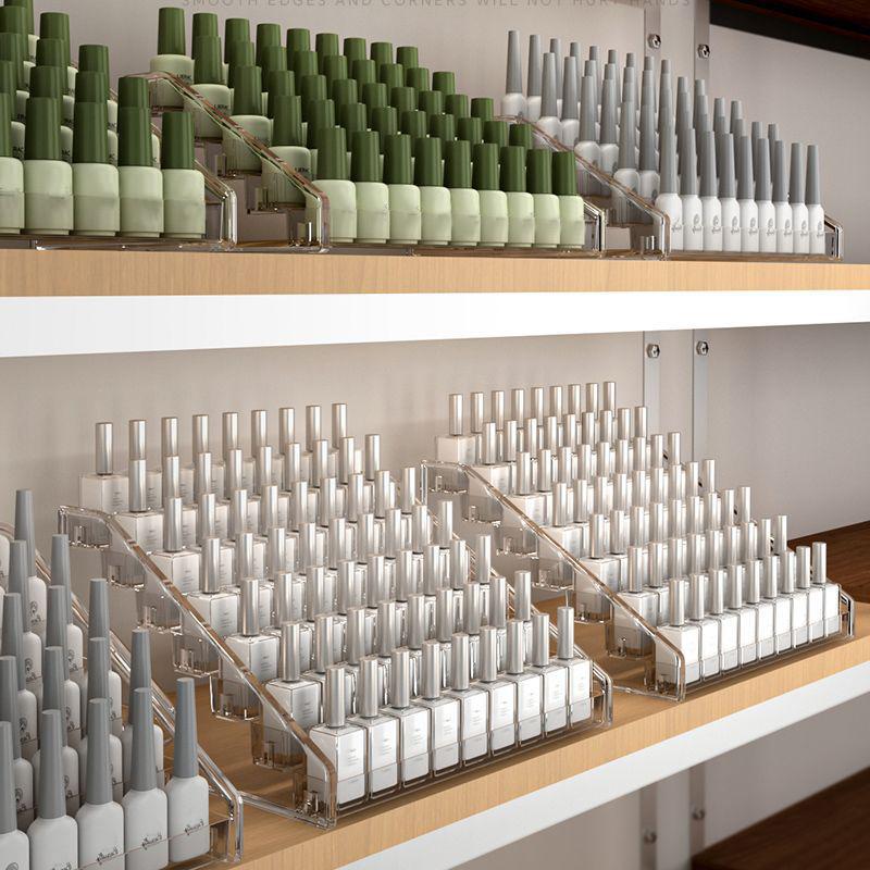 Transparent Display Stand Storage Rack Cosmetic Organizer Tray Nail Polish Toy Display Holder Stepped Lipstick Desk Storage