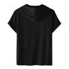 Summer Hooded Short Sleeved Men'S T-Shirt Loose Casual Sweatshirt