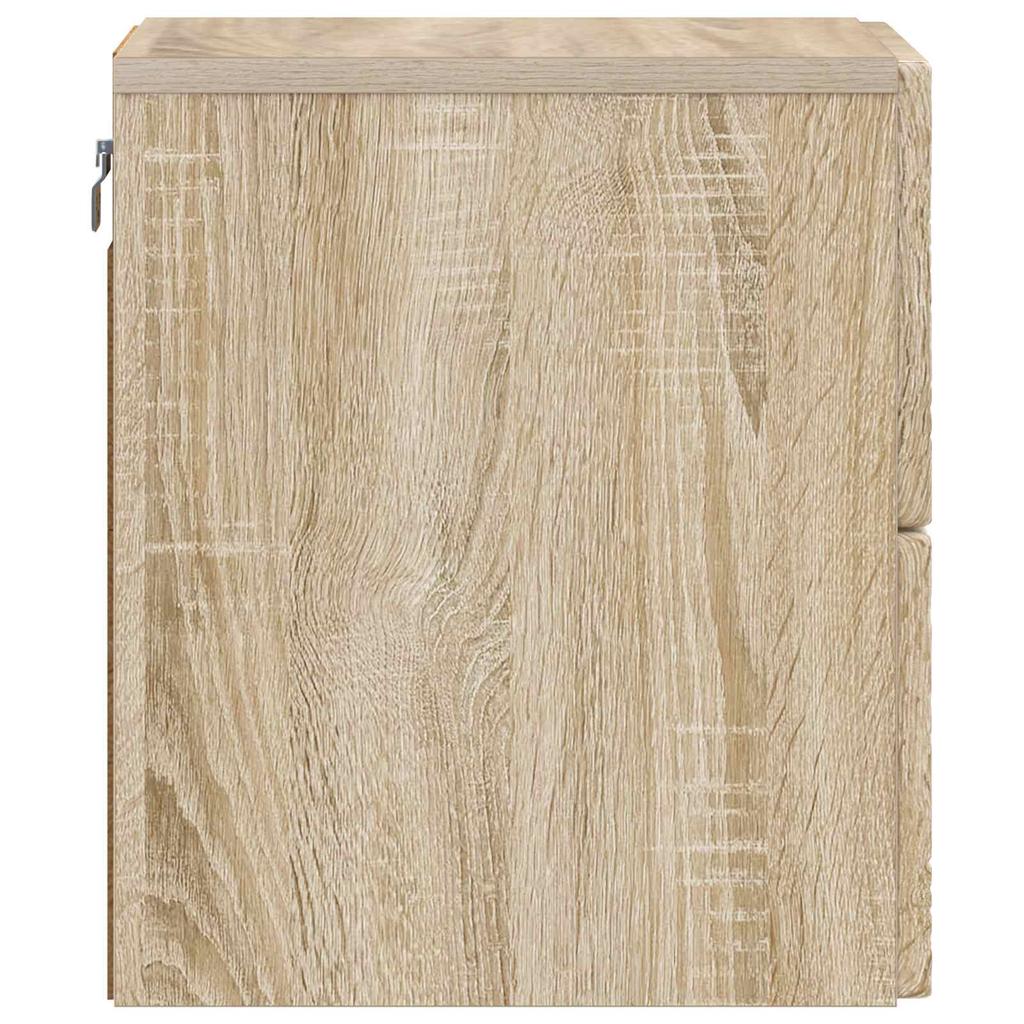 Wall Mounted Nightstand 2 pcs Sonoma Oak 34.5 x 33 x 40 cm