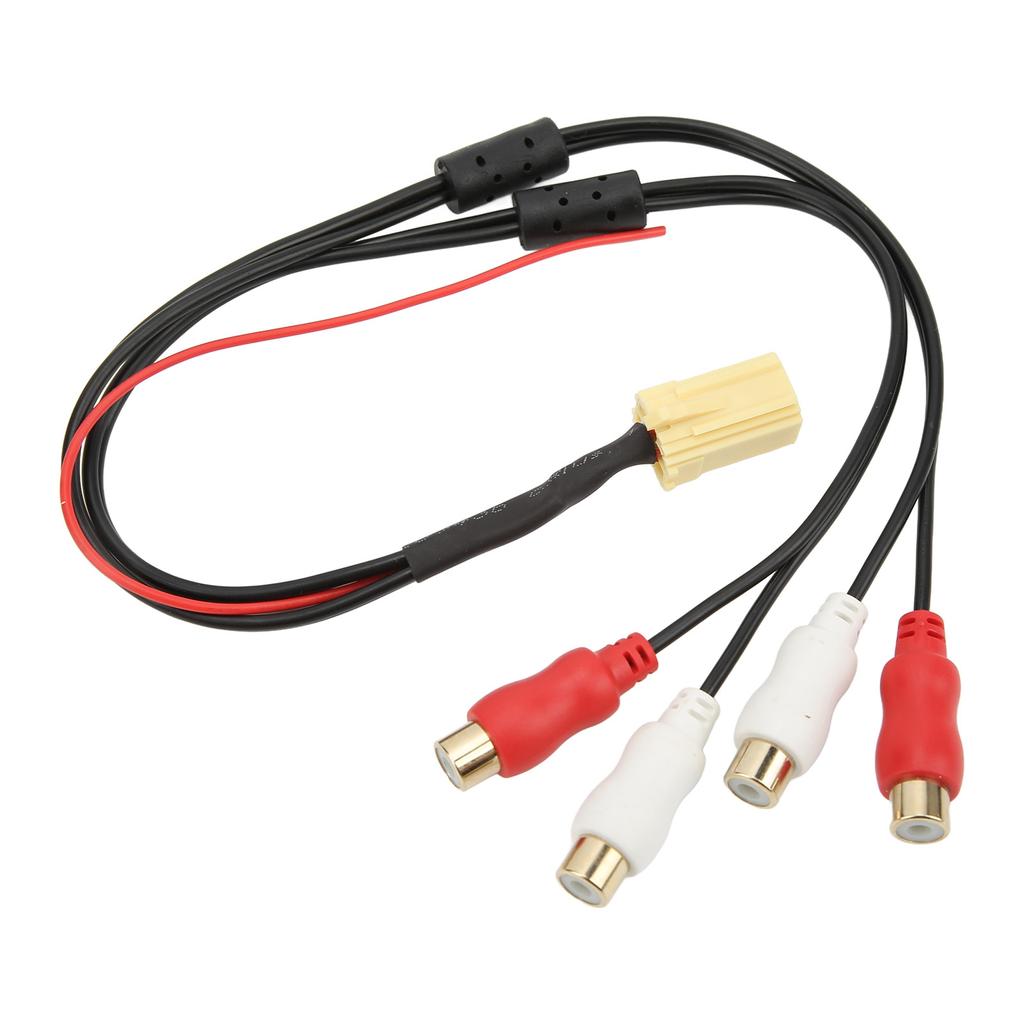 4RCA Cable MINI ISO 6Pin Audio Line Bluetooth Replacement for Seat