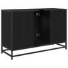 Bathroom Cabinet with Door Black Oak Effect 90 x 33 x 60 cm