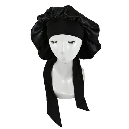 New Silky Bonnet For Sleeping Women Satin Bonnet Hair Bonnet Night Sleep Cap Scarf Wrap For Curly Hair Tie Band For CurlyHat