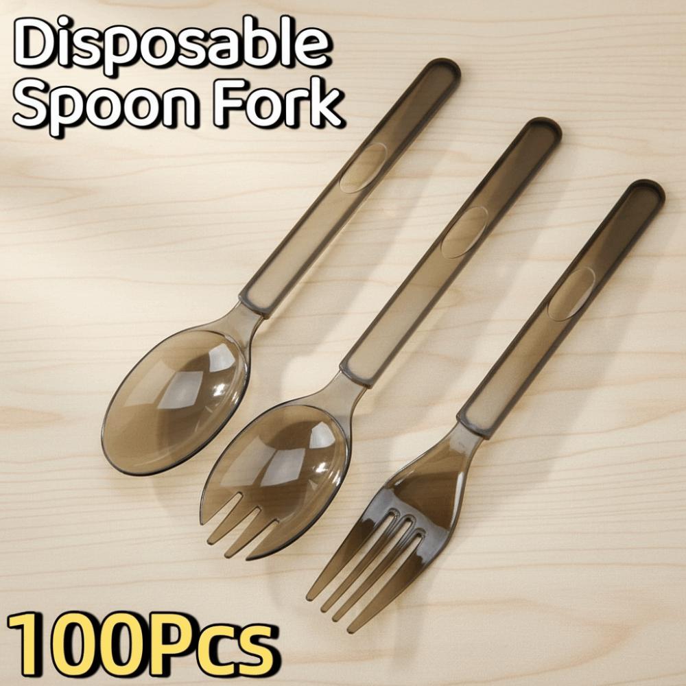 100Pcs Eco-Friendly Ice Cream Spoons Individually Packaged Dessert Cake Scoop  Tableware