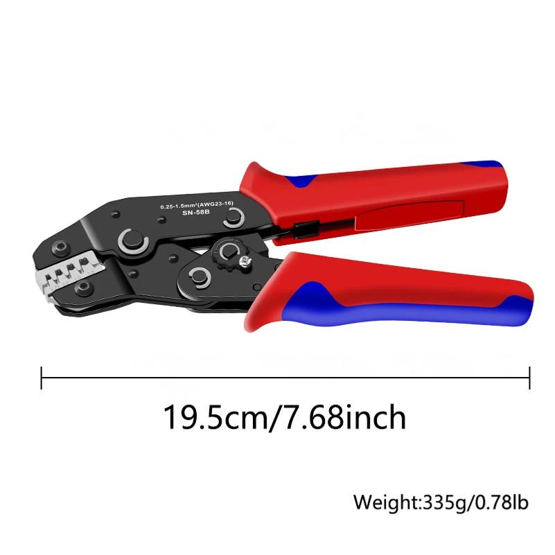 SN-58B 0,25-1,5MM², AWG24-16 Nicht-isolierter Crimpzange für Dupont-Jumper-Kabel EPS PCIE SATA-Pins MOLEX JST-Klemmen Crimpzange