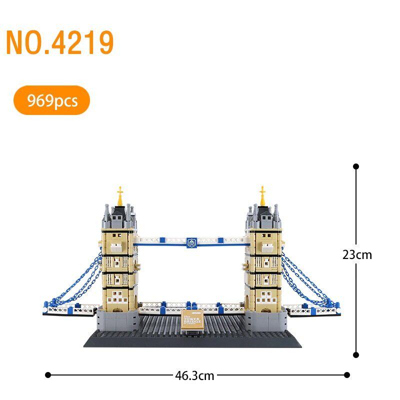

Тауэрский мост, наноблоки, строительные блоки для детей, мост, нано-микропластмассовые блоки, игрушки 4219