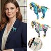 Enamel Horse Brooches Traditional Brooch Pins New Zodiac Animal Badge  Gift