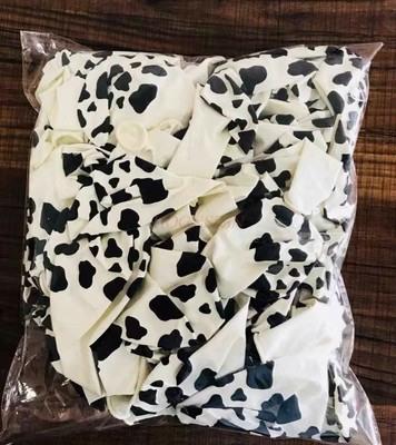 100Pcs Cow Balloon Milk Balloon Cow Party Balloon Black And White Balloon Cow Pattern Balloon Layout